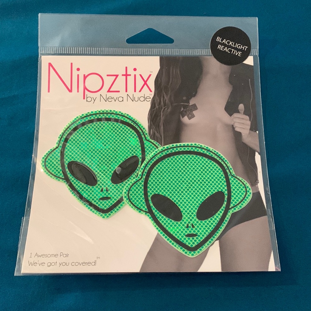 Black light reactive alien pasties